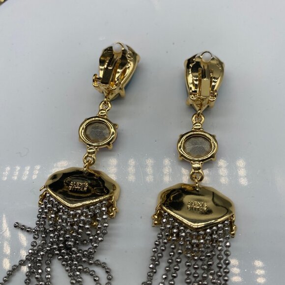 Alexis Bittar Long Tassel Clip-On Earrings